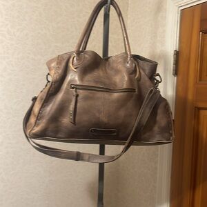Rockaway Bedstu brown leather handmade shoulder tote bag